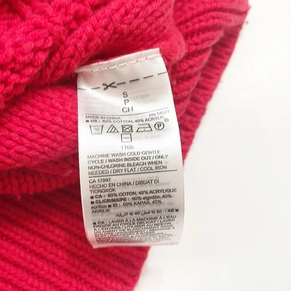 Old Navy red cable knit sweater